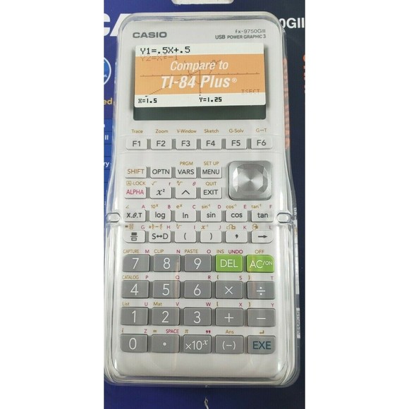 Casio - Graphing Calculator - White - fx-9750GIII-WE - New Sealed - Picture 1 of 11
